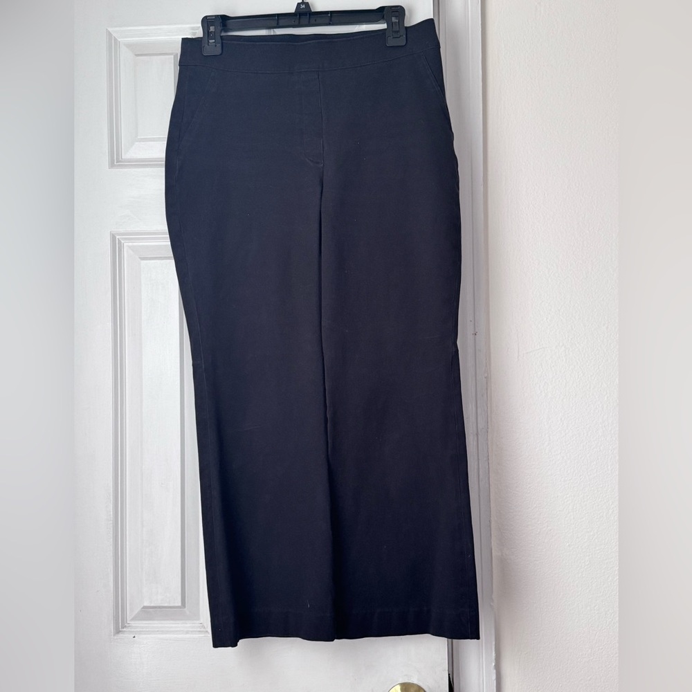 Spanx Wide-legged cropped cotton blend pants size M - Picture 2 of 9